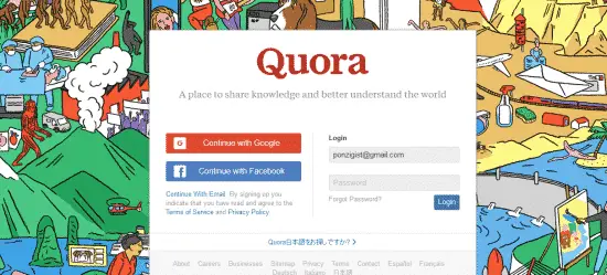 Quora Account | Quora login with Google & Facebook