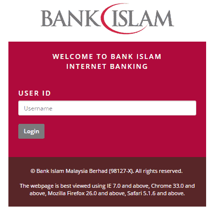 Bank Islam Login - Forgot Bank Islam Login ID