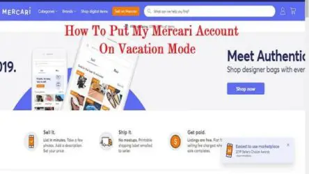 How To Put My Mercari Account On Vacation Mode