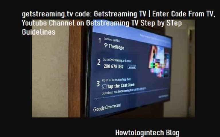 Getstreaming TV Code: Input TV, YouTube Channel Code