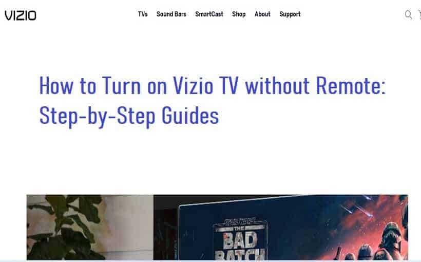 Turn on Vizio TV without Remote: A Complete Guide