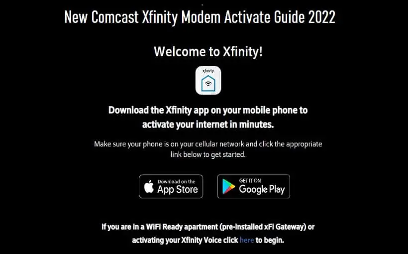 New Comcast Xfinity Modem Activate Guide 2022